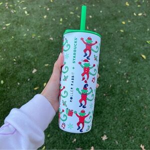 Starbucks Roller Rabbit Holiday 2025 Stainless Steel Tumbler cup w straw NEW